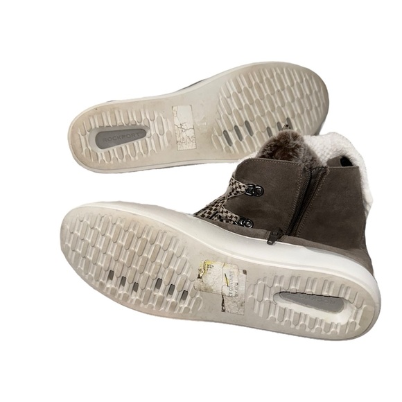 EUC COBB HILL BY ROCKPORT Faux Fur Zip-Up‎ l Grey Suede Elysse Alpine - size 11 - Picture 4 of 8